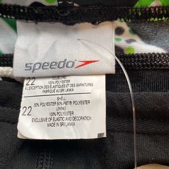 4/$20 Speedo- swim trunks boys size 22, black green - Picture 2 of 4
